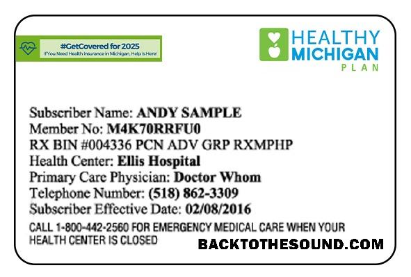 Scarica Michigan Salute Assicurazione Carta Campione modello