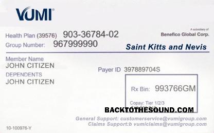 Scarica Saint Kitts and Nevis Salute Assicurazione Carta Campione mockup