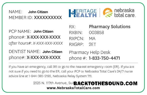 Scarica USA Nebraska total care Salute Assicurazione Carta Campione anteprima