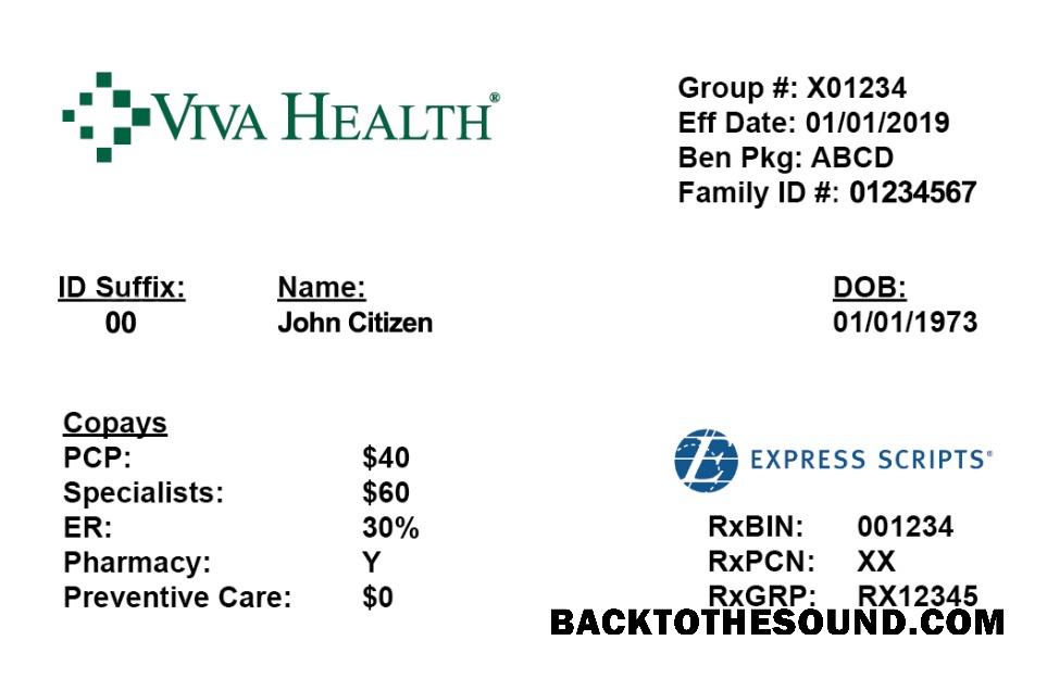 Scarica USA VivaHealth Salute Assicurazione Carta Campione design