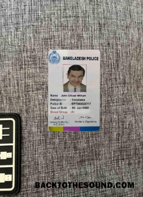 Scarica Bangladesh polizia Carta d'identità foto-look Fronte Campione design