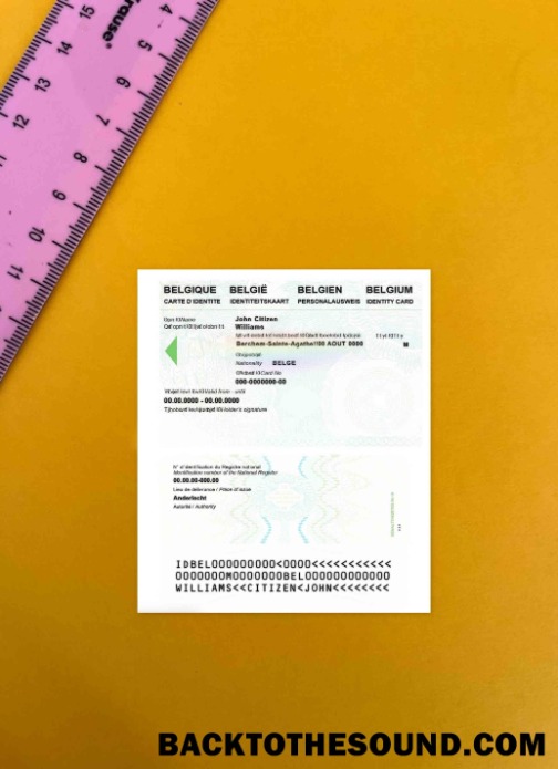 Scarica Belgio Identità Carta foto-look Campione modello