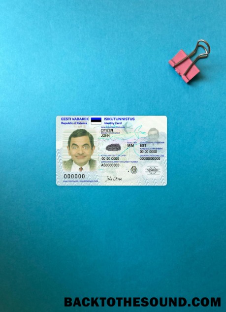 Scarica Estonia Carta d'identità 2018 Presente Versione 2 foto-look Fronte Campione design