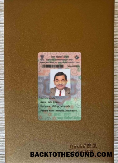 Scarica India Election ID WIth fonts foto-look Fronte Campione modello