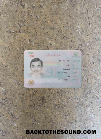 Scarica Iran NID Carta foto-look Fronte Campione mockup