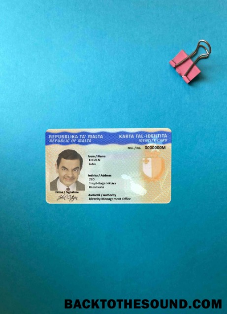 Scarica Malta ID foto-look Fronte Campione campione
