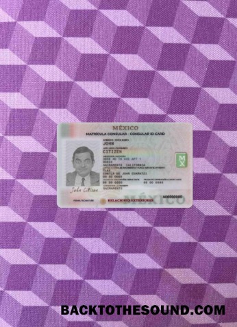 Scarica Messico Consular Carta d'identità foto-look Fronte Campione modello