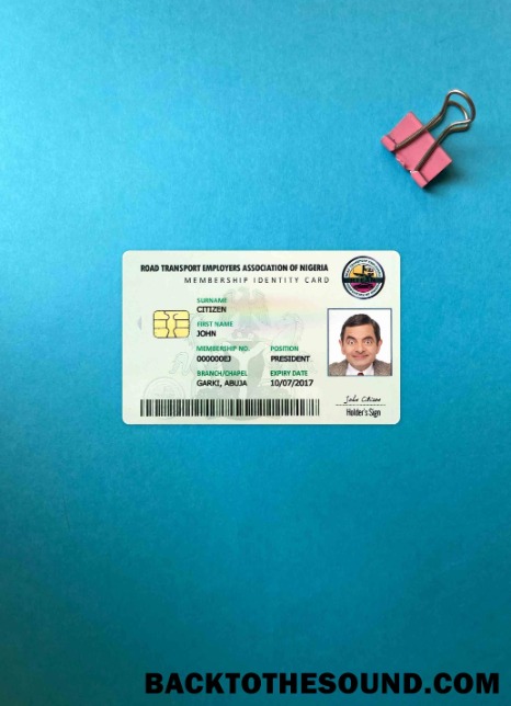 Scarica Nigeria Carta d'identità foto-look Fronte Campione anteprima
