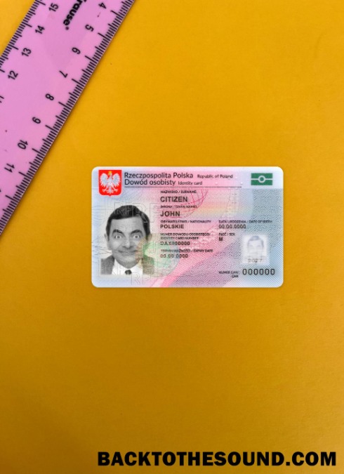 Scarica Polonia Carta d'identità 2019 Presente Versione 2 foto-look Fronte Campione modello
