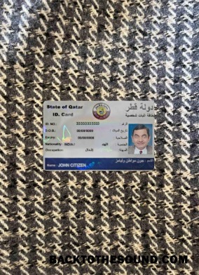 Scarica Qatar Carta d'identità foto-look Fronte Campione mockup