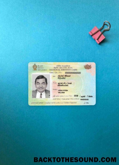 Scarica Sri Lanka ID foto-look Fronte Campione mockup