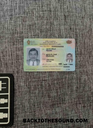 Scarica Sri Lanka Identità Carta, Versione 2 foto-look Fronte Campione design