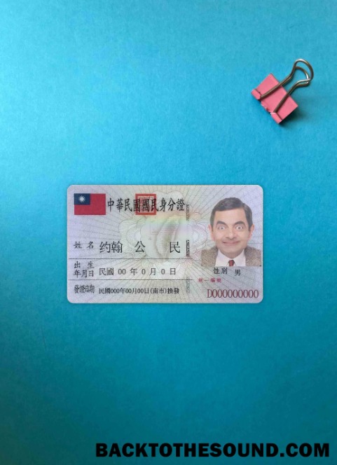 Scarica Taiwan ID foto-look Fronte Campione modello