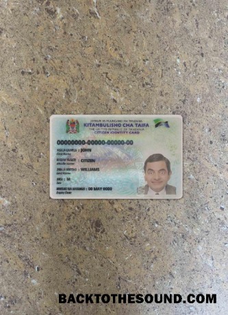 Scarica Tanzania ID Versione 2 foto-look Fronte Campione design
