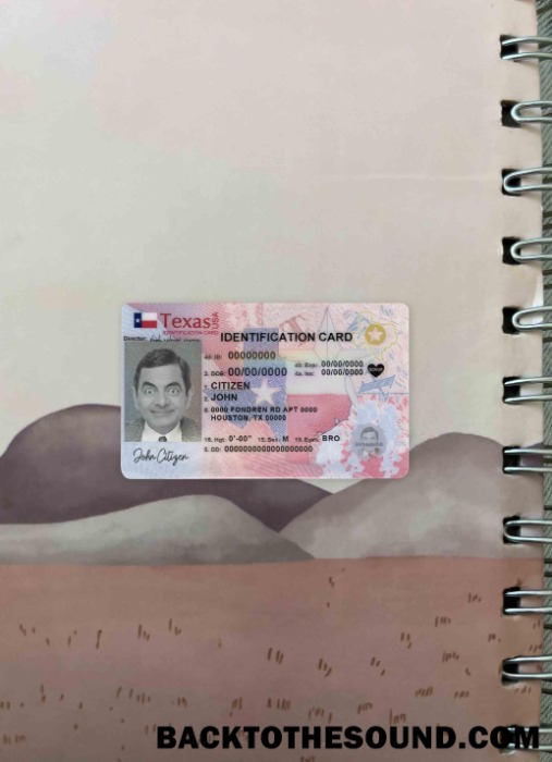 Scarica USA Texas Nuovo ID foto-look Fronte Campione design