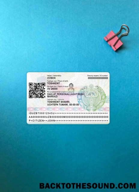 Scarica Uzbekistan Carta d'identità foto-look Retro Campione modello