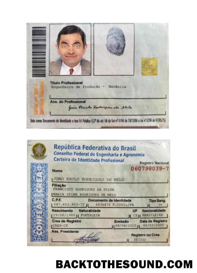 İndir Brezilya Profesyonel Kimlik Kart Örnek tasarım