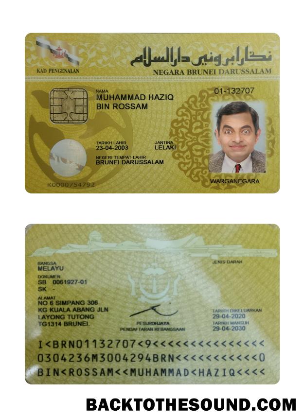 İndir Brunei Kimlik Kartı Örnek örnek