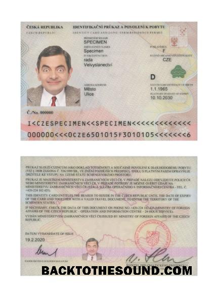 İndir Çek Kimlik Kartı 2020 Mevcut Örnek örnek