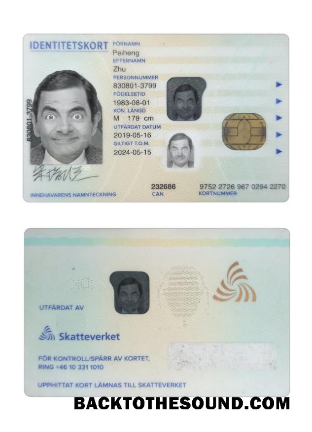 İndir İsveç Kimlik Kartı 2019 Mevcut Örnek örnek