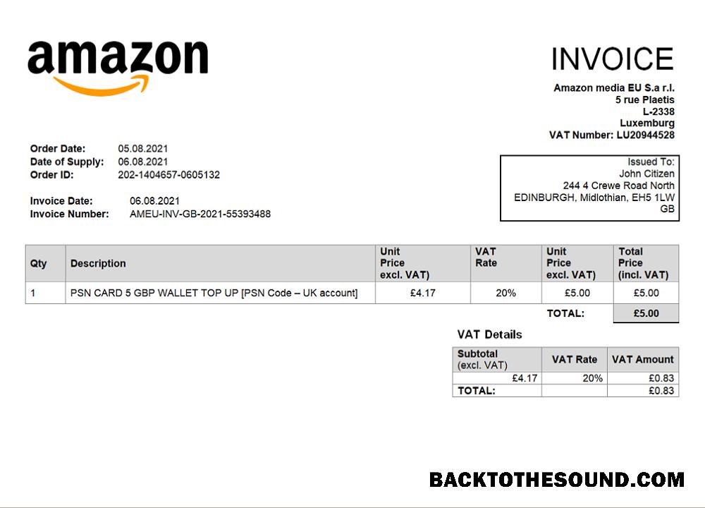 İndir Birleşik Krallık Amazon American multinational Teknoloji Şirket Fatura Örnek tasarım
