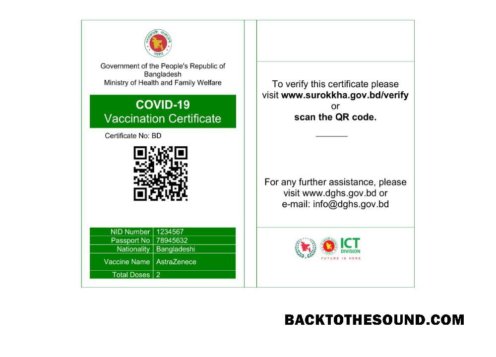 İndir Bangladeş COVID 19 vaccination Sertifika Word and PDF Örnek ön izleme