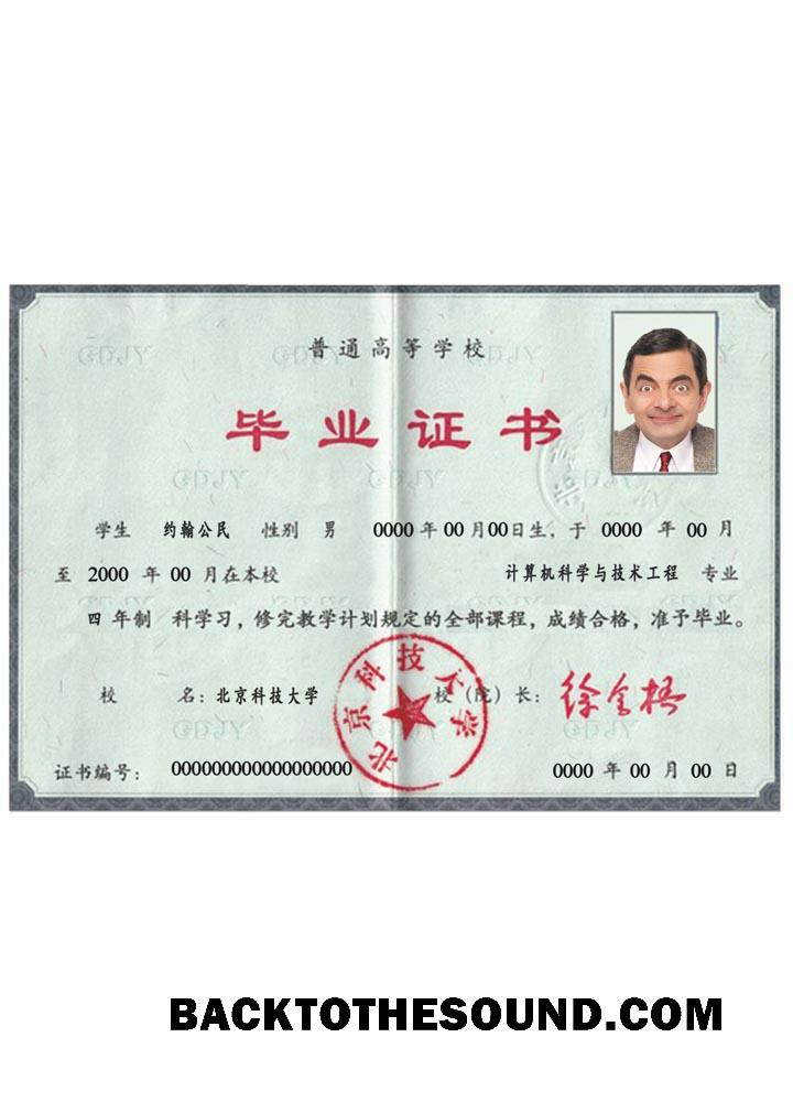 İndir Çin Diploma Örnek örnek