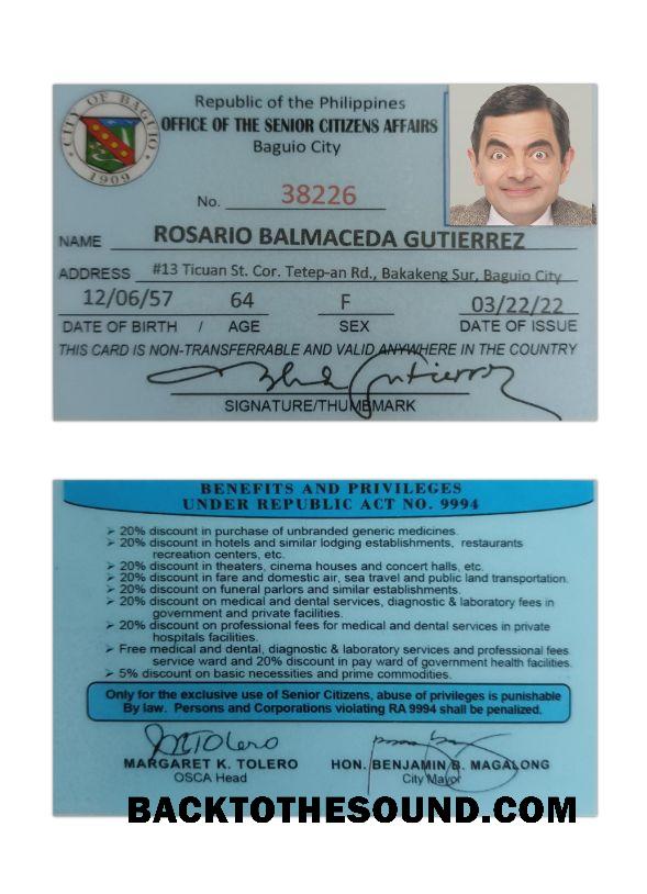 İndir Filipinler citizens affairs Kart Örnek şablon