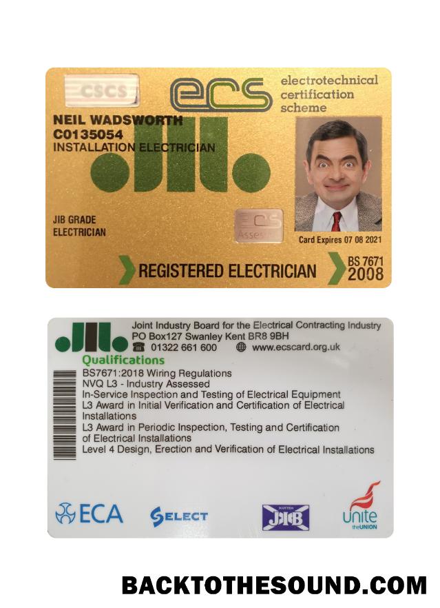 İndir Birleşik Krallık electrotechnical Sertifikasyon scheme (ECS) Kart Örnek tasarım