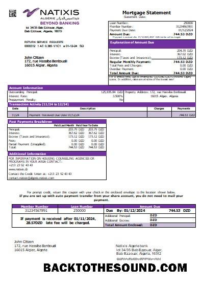 İndir Cezayir Natixis Algerie Banka İpotek Hesap Özeti scr Örnek şablon