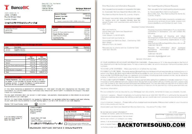 İndir Angola Banco BIC Banka İpotek Hesap Özeti, 2 pages, 1 2 scr Örnek ön izleme