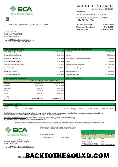İndir Angola Banco Comercial Angolano Banka İpotek Hesap Özeti scr Örnek şablon