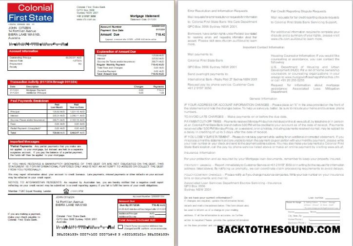 İndir Avustralya Colonial First State Banka İpotek Hesap Özeti, 2 pages, 1 2 scr Örnek örnek
