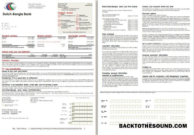 İndir Bangladeş Dutch Bangla Banka İpotek Hesap Özeti, 2 pages, 1 2 scr Örnek taslak