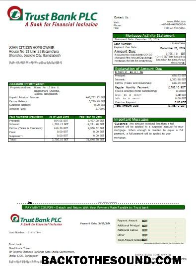 İndir Bangladeş Trust Banka İpotek Hesap Özeti scr Örnek örnek