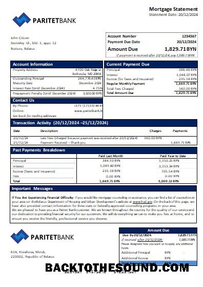 İndir Belarus Paritet Banka İpotek Hesap Özeti scr Örnek ön izleme