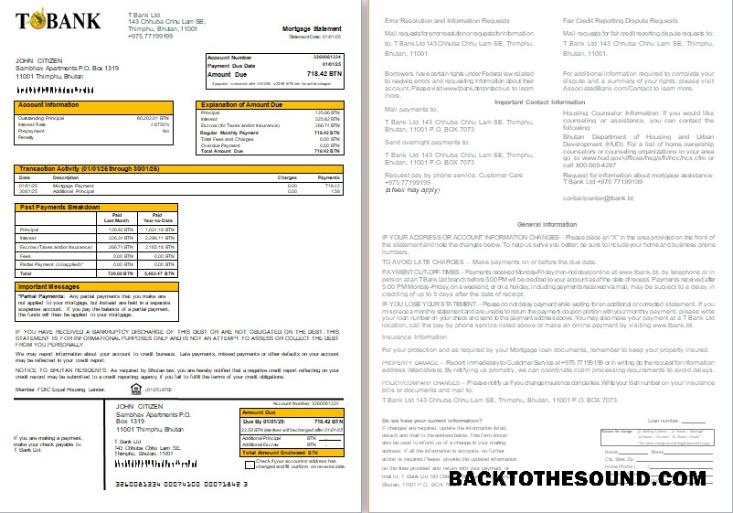 İndir Butan T Banka İpotek Hesap Özeti, 2 pages, 1 2 scr Örnek ön izleme