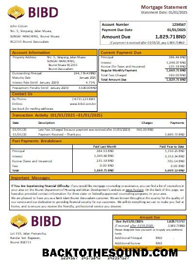 İndir Brunei Banka Islam Brunei Darussalam Banka İpotek Hesap Özeti scr Örnek taslak