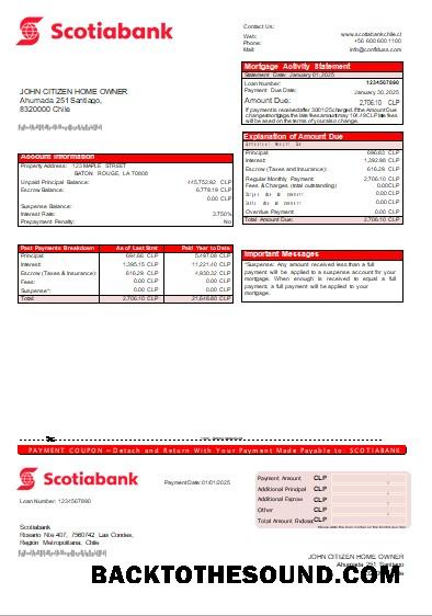 İndir Şili Scotiabank Banka İpotek Hesap Özeti scr Örnek taslak
