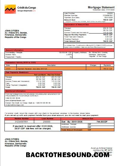 İndir Kongo Kredi du Kongo Banka İpotek Hesap Özeti scr Örnek taslak