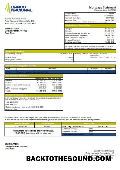 İndir Kosta Rika Banco Nacional Banka İpotek Hesap Özeti scr Örnek taslak
