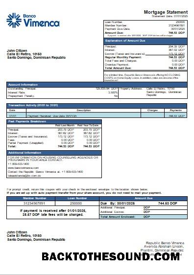 İndir Dominik Cumhuriyeti Banco Vimenca Banka İpotek Hesap Özeti scr Örnek ön izleme