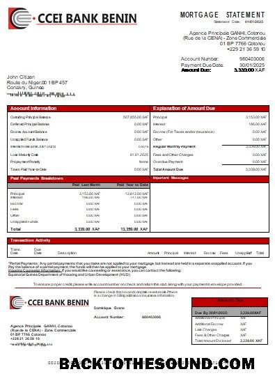 İndir Ekvator Ginesi CCEI Banka Benin Banka İpotek Hesap Özeti scr Örnek tasarım