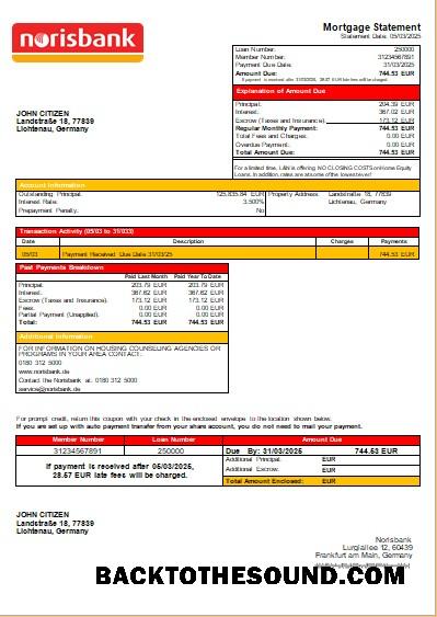 İndir Almanya Norisbank Banka İpotek Hesap Özeti scr Örnek taslak