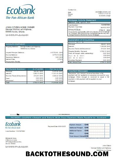 İndir Gana Ecobank Banka İpotek Hesap Özeti scr Örnek örnek