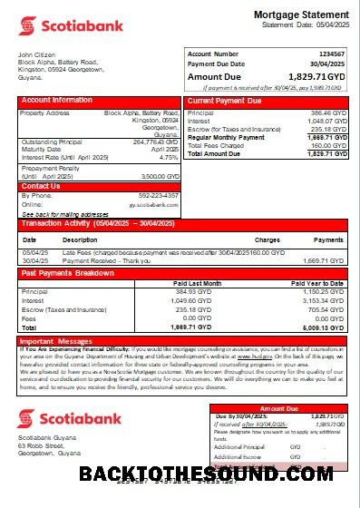İndir Guyana Banka of Nova Scotia Banka İpotek Hesap Özeti scr Örnek taslak