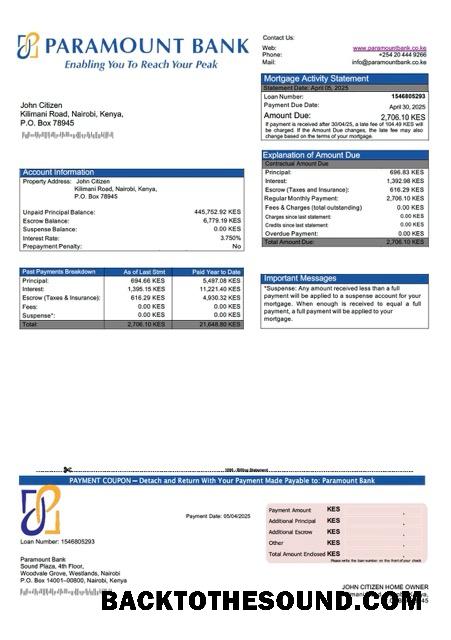 İndir Kenya Paramount Banka İpotek Hesap Özeti Word and PDF Örnek ön izleme