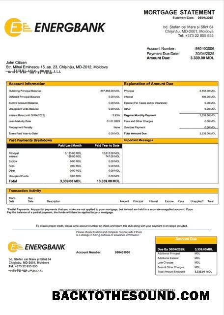 İndir Moldova Energbank İpotek Hesap Özeti Word and PDF Örnek ön izleme