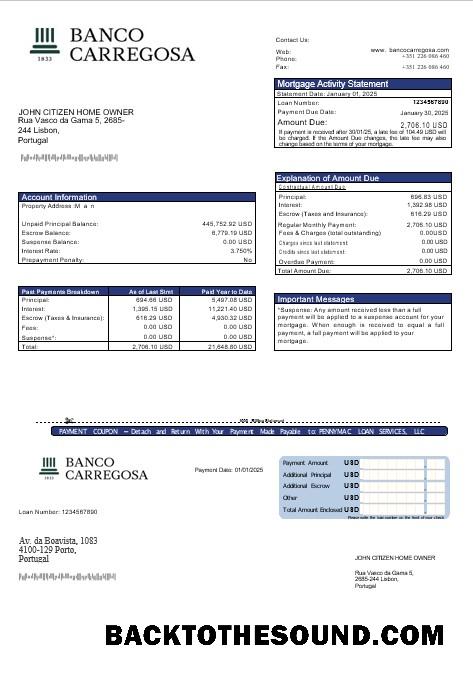 İndir Portekiz Banco Carregosa İpotek Hesap Özeti in Word and PDF Formatlar Örnek tasarım
