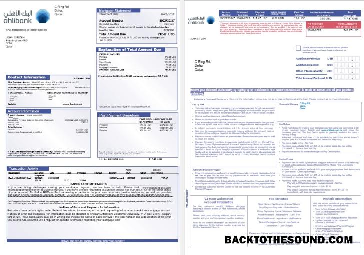 İndir Katar Ahlibank İpotek Hesap Özeti in Word and PDF Formatlar 1 2 Örnek ön izleme
